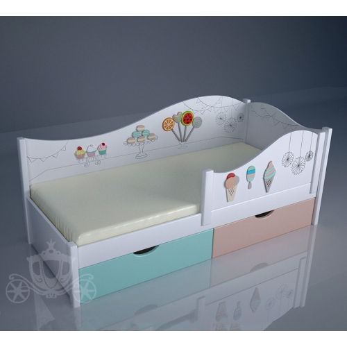 Кровать детская декорированная "Candy bar"